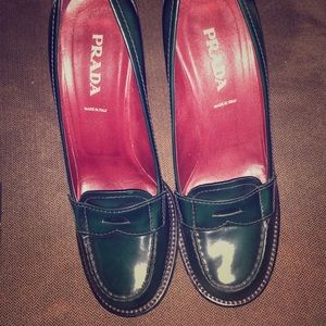 Prada Calzature Donna Spazzollato Fume Pump